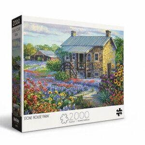 🧩 NEW Stone House Farm 2000 Piece Jigsaw Puzzle | Buffalo Games